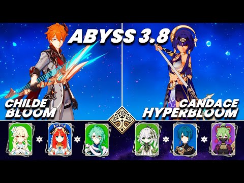 Spiral Abyss 3.8 | C0 CHILDE Bloom & C5 CANDACE Hyperbloom | Floor 12 9 Stars | Genshin Impact