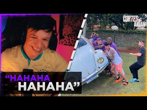ARUAN REAGE A VOU CAPOTAR O FUSCA DO RENATO !! 😂 * minha vingança * (LEO DA HORNET) -Cortes do Aruan