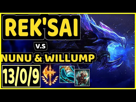REK'SAI vs NUNU & WILLUMP - 13/0/9 KDA JUNGLE CHALLENGER GAMEPLAY - BR