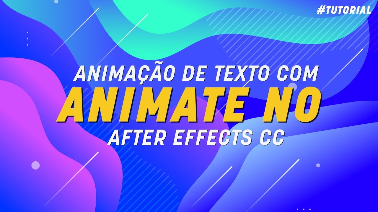 ANIMAÇÃO DE TEXTO COM ANIMATE NO AFTER EFFECTS | Tutorial
