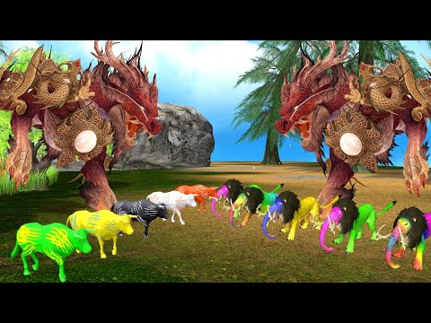 Prehistoric Mammals vs Modern Mammals Dragon Mastodon Fight Elephant Size Comparison Animal Battle