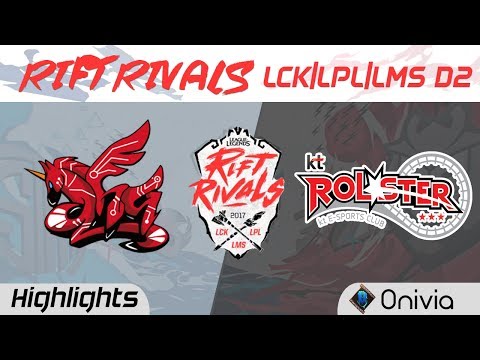 AHQ vs KT Highlights Rift Rivals LCK LPL LMS 2017 AHQ Esports vs KT Rolster Up by Onivia