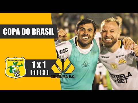 BRASILIENSE 1 (1) X (3) 1 CRICIÚMA | GOLS E PÊNALTIS | COPA DO BRASIL 2024