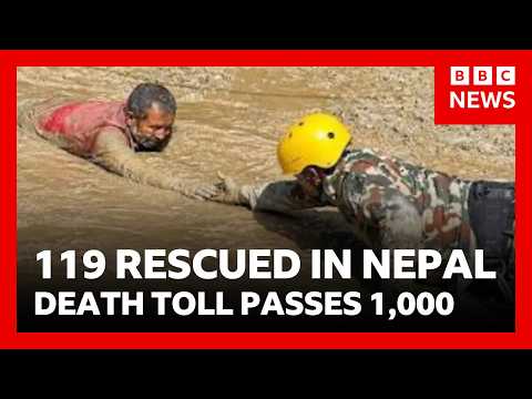 119 people rescued in Nepal as death toll passes 1,000 with 4,000 missing | BBC News