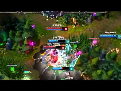 SSW Dandy - Jarvan IV - Engaging like a boss! - Samsung White vs Edward Gaming - Worlds 2014 - LoL