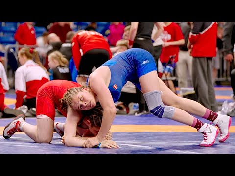 U17 Barbara Bager (HUN) vs Sophia Meraner (AUT) 61kg. Girls youth womens wrestling tournament.