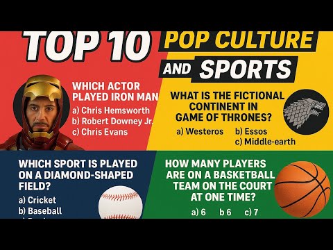 🔥 Pop Culture & Sports Quiz | 20 Fun Trivia Questions with Answers 🎬⚽