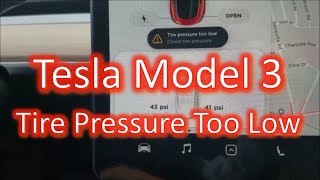 Tesla Model 3 Tire Pressure Too Low