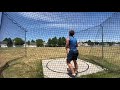 198'1". 7-11-20  1.6 kg Discus Throw,  Avery Shunneson