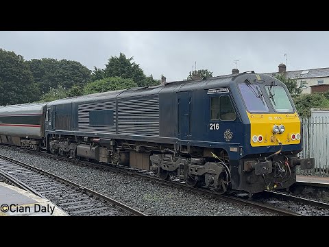 Irish Rail/Ex Belmond 201 Class Loco 216 + Enterprise Train - Drogheda and Gormanston (26/7/23)