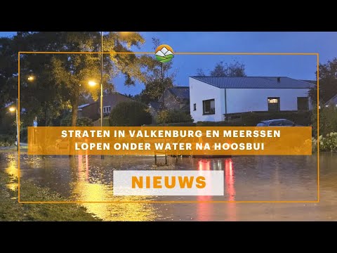 Straten lopen onder water in Valkenburg en Meerssen na hoosbui