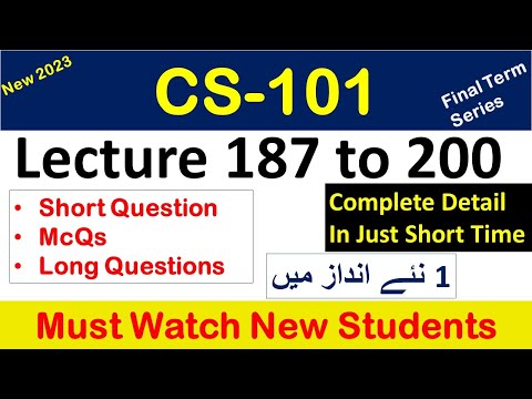CS101 lecture 187 to 200_cs101 Short lecture 101_cs101 Short lectures_cs101shortlecuresforfinalterm