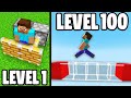 Minecraft IMPOSSIBLE Plays (Level 1 To Level 100)