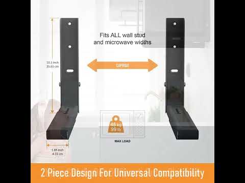 Brown / black ms microwave oven brackets, size (dimensions  ...