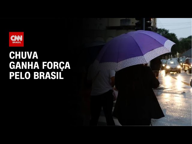 Previsão do tempo: chuva ganha força pelo Brasil | CNN NOVO DIA