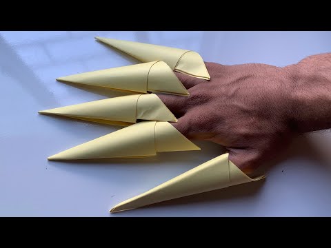 Como fazer Garras de Papel Origami Garras