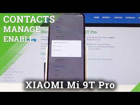 How to Import Contacts in XIAOMI Mi 9T Pro - Transfer Contacts
