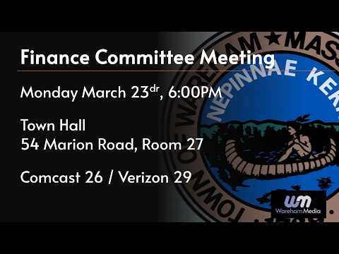 From the Finance Committee