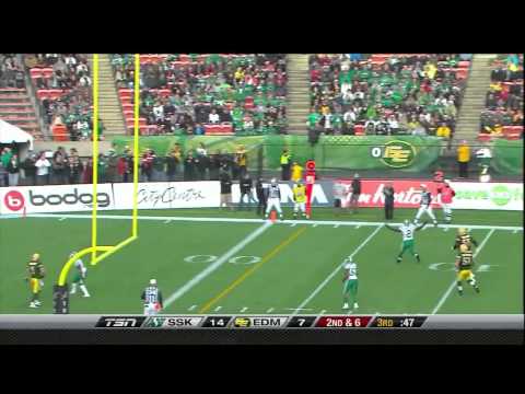CFL Saskatchewan 14, Edmonton 17 - August 28, 2010