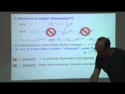 Entanglement & C-theorems (Chandrasekhar lecture III) - part 1
