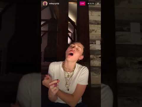 Miley Cyrus singing Wrecking Ball Live on Instagram