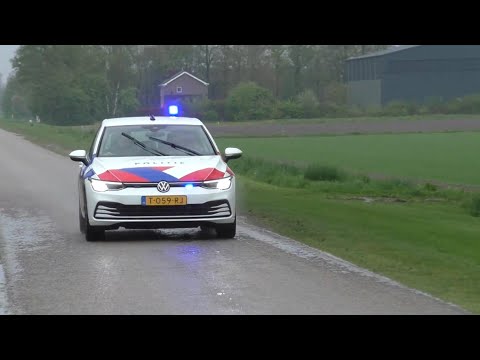 P1 Nieuwe Politie Volkswagen Golf met spoed in Bant