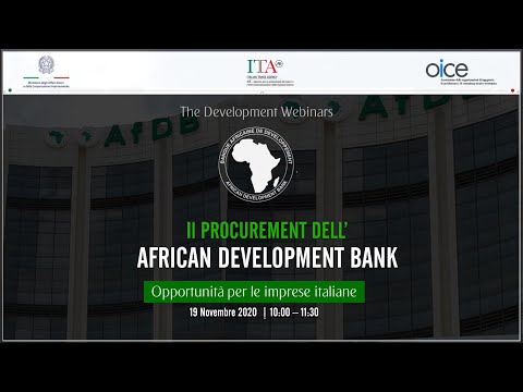 , title : 'Opportunità offerte dalla AFRICAN DEVELOPMENT BANK - Il procurement dei servizi'