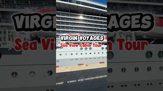 Virgin Voyages Scarlet Lady Sea View Cabin Tour #cruiseship #cruise #travel #virginvoyages