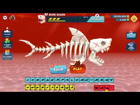 NEW BONE SHARK PLAYABLE IN HUNGRY SHARK EVOLUTION - Hungry Shark Evolution