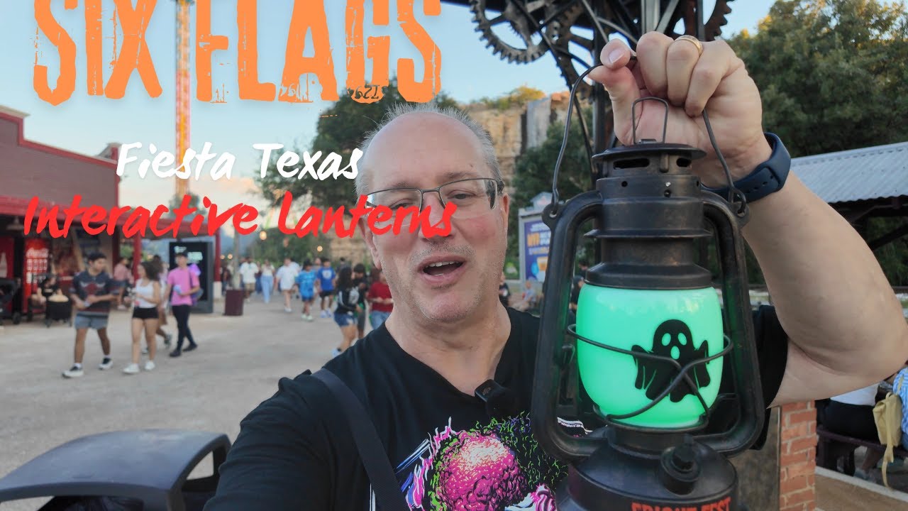 Interactive lanterns at Six Flags Fright Fest