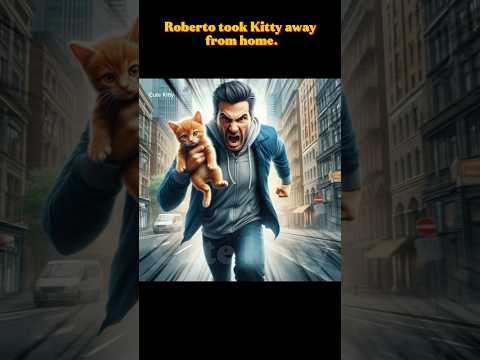 Roberto is very angry and kitty is scared #cat #cutecat #catshorts #catvideos #catlovers #cats