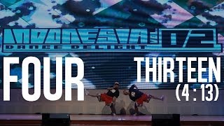 INDONESIA DANCE DELIGHT VOL. 02 | 1st Runner Up | FOUR THIRTEEN (4:13)