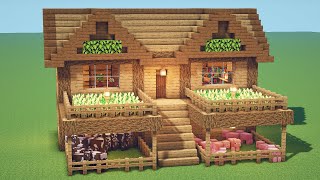 Minecraft - How to Build a Large Survival Farm House