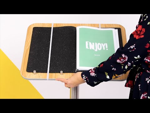 Σταντ Καταλόγων-Menu Securit σε Ξύλο Teac 115cm MCS-115-TE