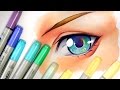 Drawing An Eye Copic Markers And Pencils