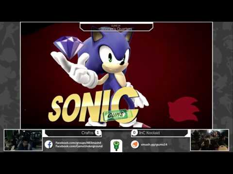 GUMS 14 Singles (Winner's Quarters) - HSG Craftis (Sonic) vs InC Koolaid (Sheik/ZSS)