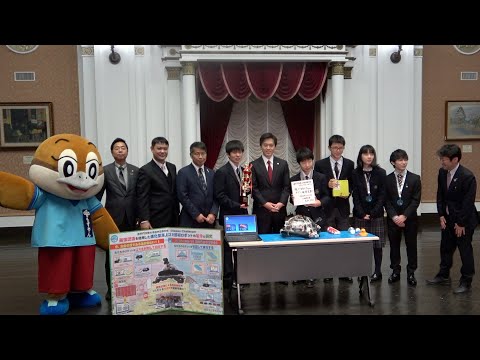 ロボットサイエンス部が大阪府知事を表敬訪問（追手門学院大手前中・高等学校）