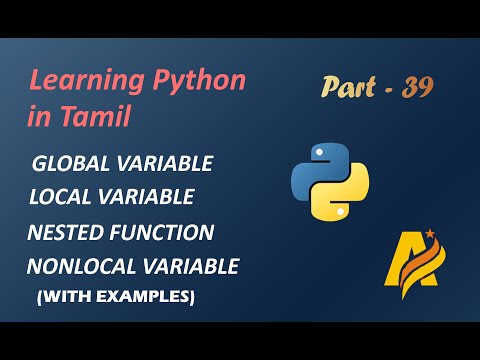 Learning Python In Tamilpart 39global Variable Local Variable Nested Function Nonlocal Variable