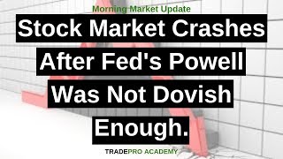 Stock market crashes after Fed&#39;s Powell was not dovish enough.