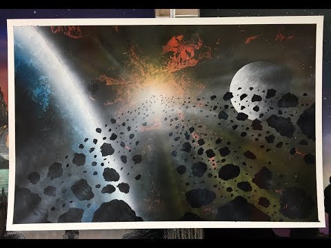 ASTEROID PORTAL - Spray Paint Art by Markus Fussell