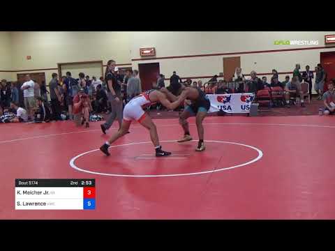 2018 Marine Corps US Open/UWW Junior Freestyle 70 Rnd Of 32 - Kevin Meicher Jr. (WI) Vs. Steven La