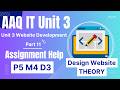 BTEC IT AAQ Unit 3 Website Dev ASSIGNMENT B DEVELOP WEBSITE THEORY AAQ IT P5 M5 D3 P11