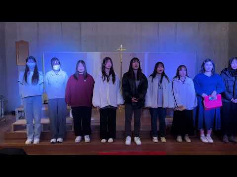 「クリスマス・カンタータ」に向けた歌とピアノの練習風景