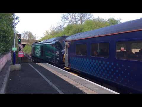 Direct Rail Services 68005 'Defiant' leaves Inverkeithing (21/4/2017) (HD)