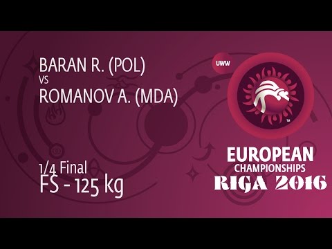 1/4 FS - 125 kg: R. BARAN (POL) df. A. ROMANOV (MDA), 9-1