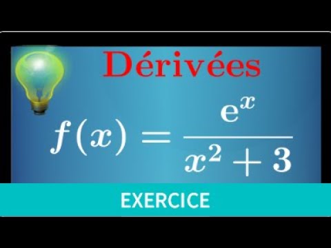 Deriving a function with the exponential and quotient • First specialty Maths • Exercise
