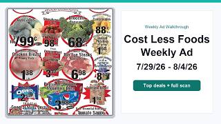 Cost Less Foods Weekly Ad (7/29/26 - 8/4/26) Best Deals
