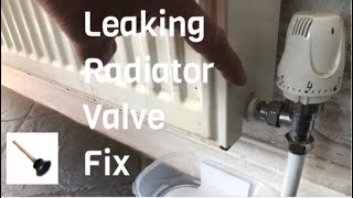 LEAKING RADIATOR VALVE FIX IT YOUR SELF EASY FIX THAT RADIATOR VALVE QUICK REPAIR THAT RADIATOR FAST