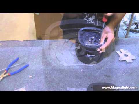 How to change a Golight Stryker Spotlight from Magnetic Mount to Permanent Mount
