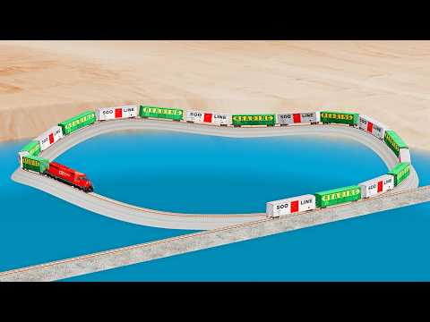 Uneven Rail Tracks vs Trains - Beamng Drive